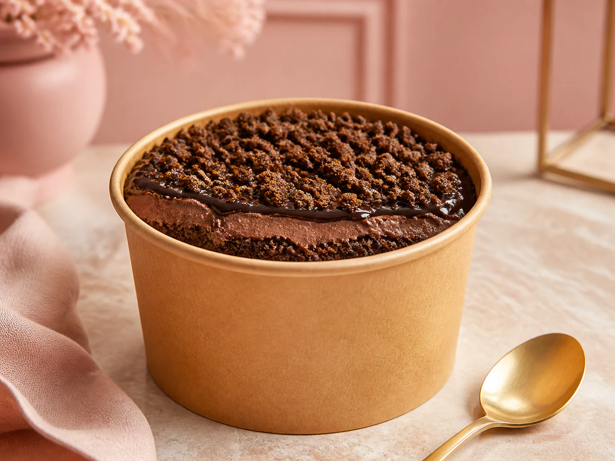 Chocolate crumble dessert tub