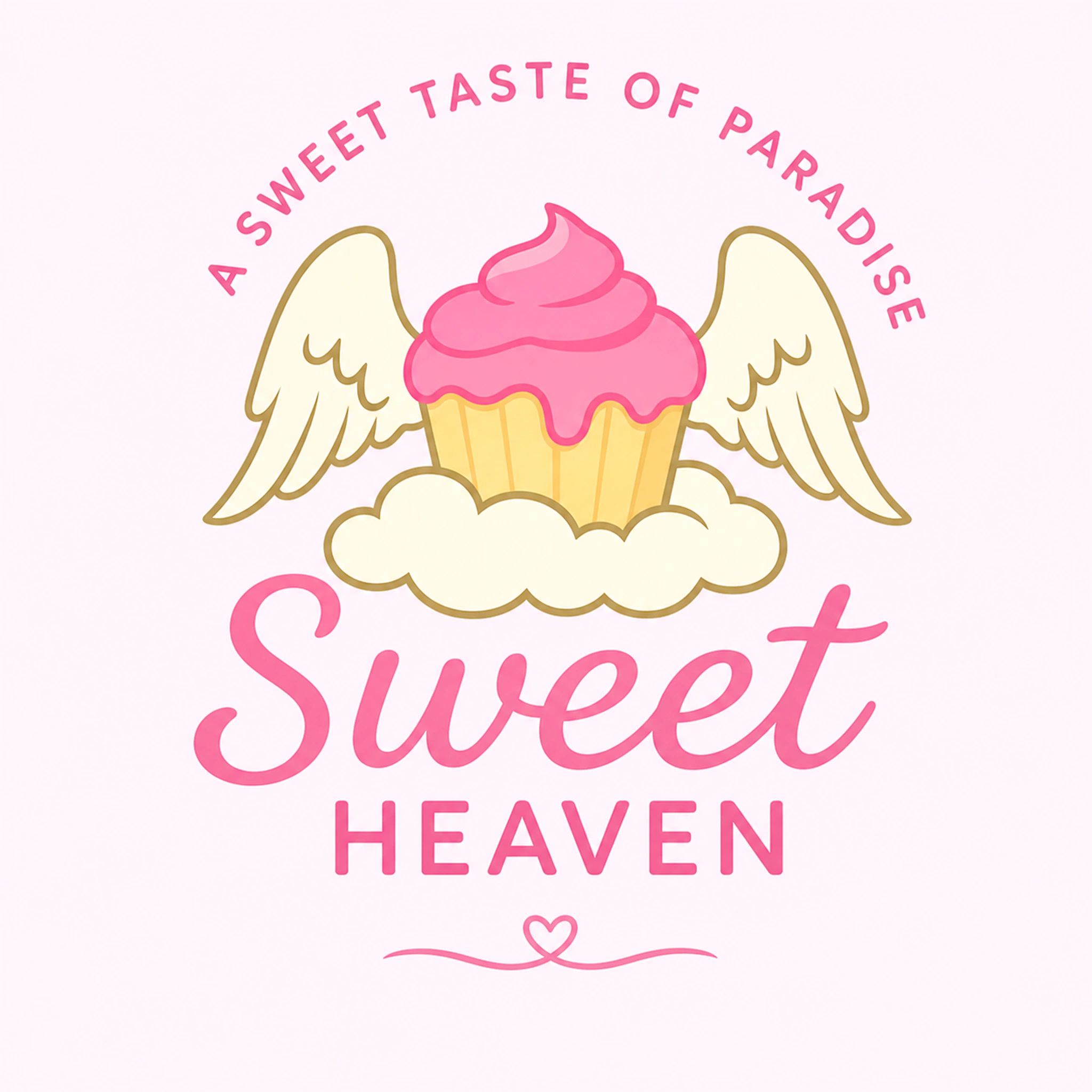 Sweet Heaven cupcake and wings logo